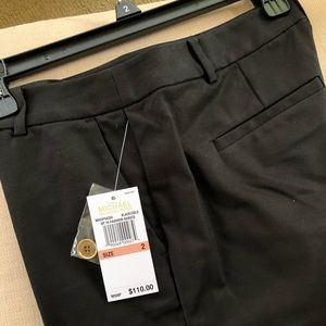 MICHAEL KORS- Black cuffed ankle dress pant